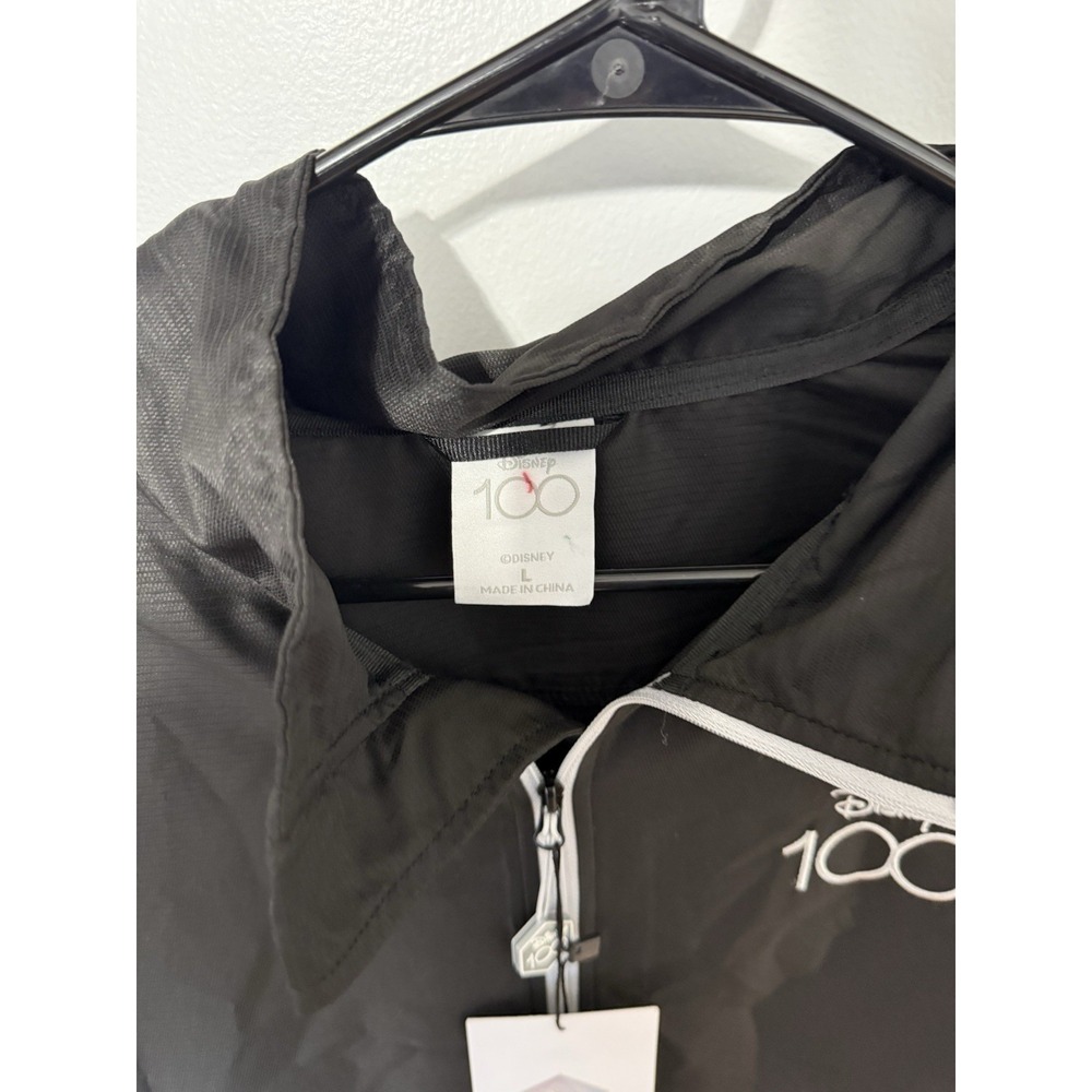 Disney Jacket Mens Large Black Mickey Mouse Park Varsity Windbreaker Bomber Coat - Picture 3 of 3